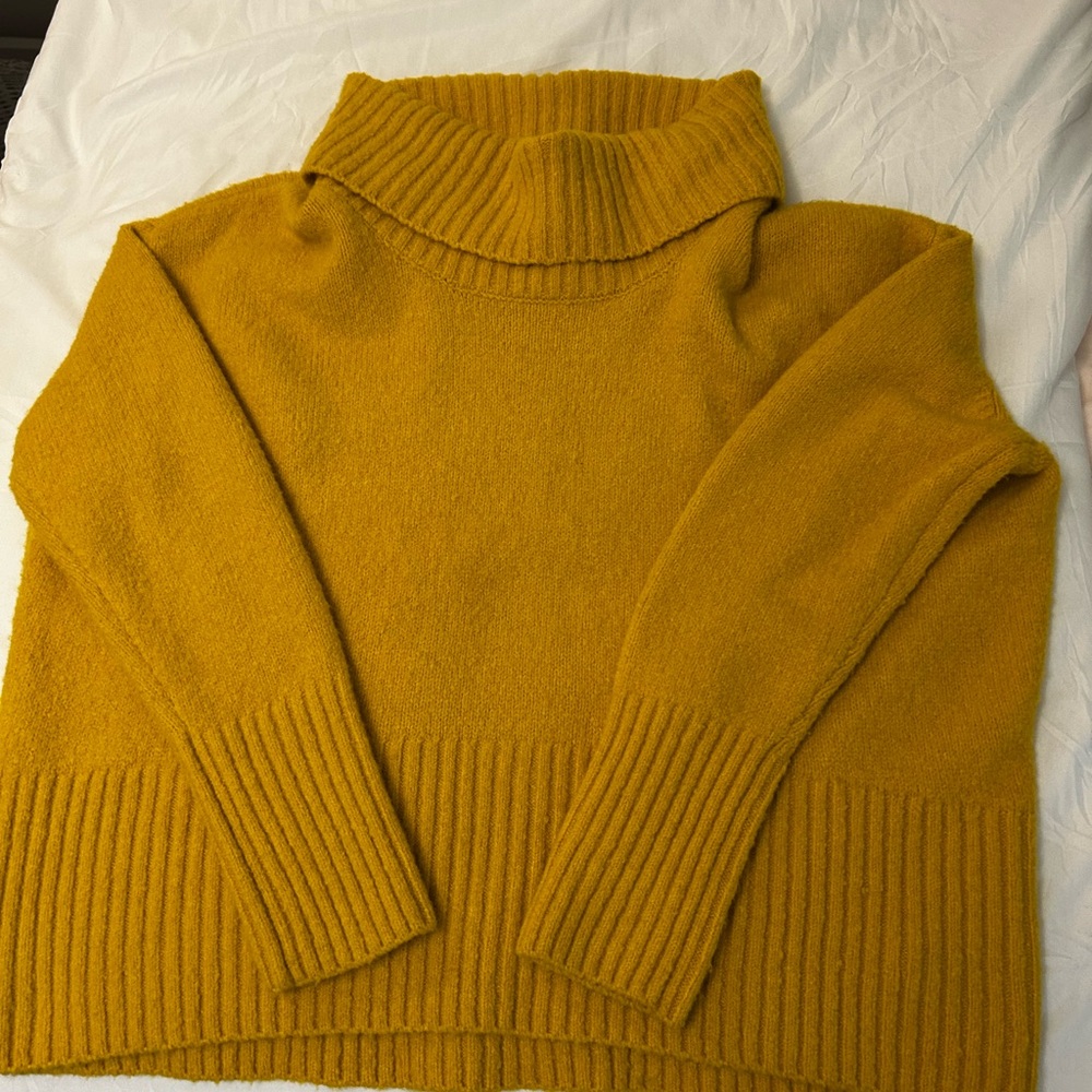 Cozy Mustard Turtleneck Sweater